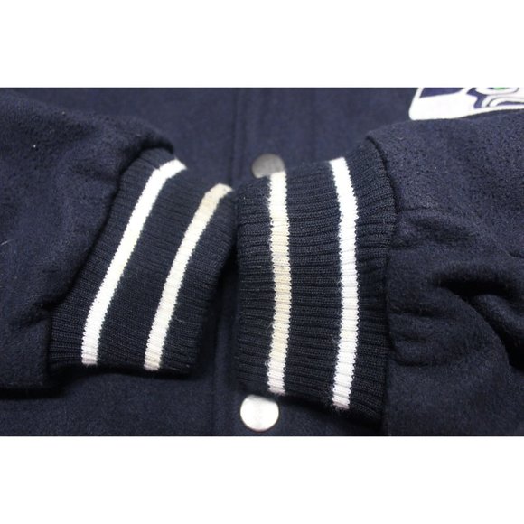 NFL Seahawks Super Bowl Champions wool blend snap button front letter jacket - Picture 9 of 14